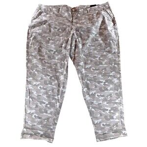 Lane Bryant Military Tan/Olive Drab Camouflage Stretch Casual Pants Size 28 NWT